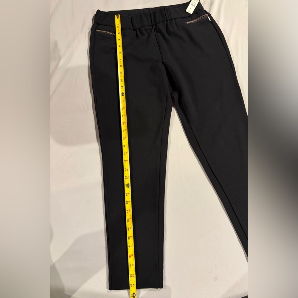 Talbots Black Elastic Waist Zip-Pocket Trousers - Picture 2 of 7